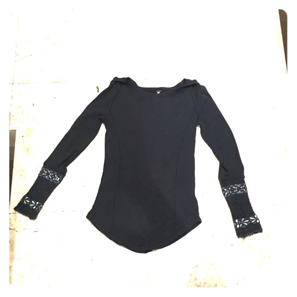 Free people black thermal never worn